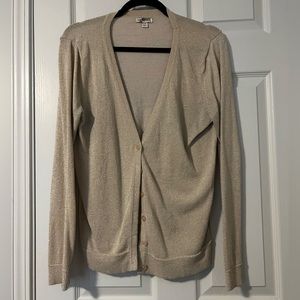 Shimmery cardigan button up